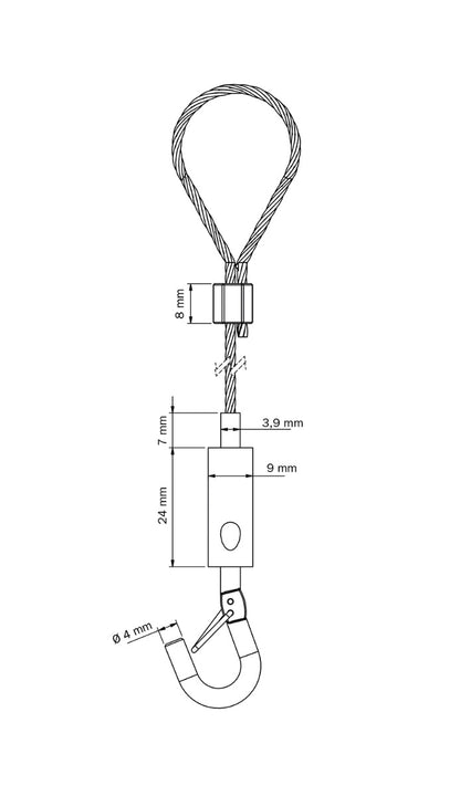 STAS kit de suspension avec crochet de sécurité et boucle réglable
